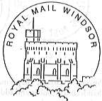 permanent Royal Mail Windsor postmark showing the castle.