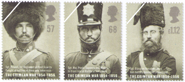 Stamps issued by Royal Mail to commemorate the 150th Anniversary of the Crimean War