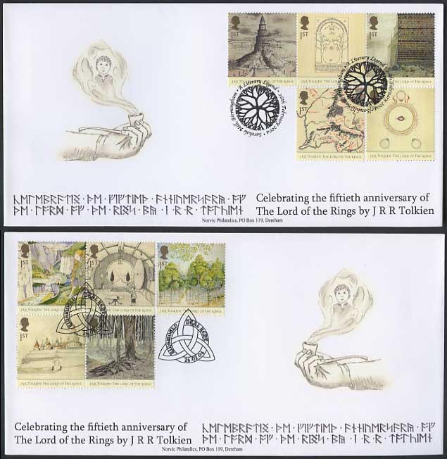 Norvic exclusive FDC for stamps for 50th Anniversary of publication of Lord of the Rings