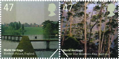 Blenheim Palace & Greater Blue Mountains stamps