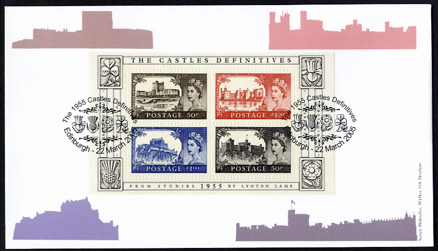 Norvic Philatelics first day cover for Wilding Castles miniature sheet