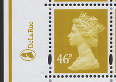 new Great Britain Machin 46p definitive De La Rue stamp issued 5 April 05