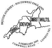 map of south west England
