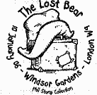 postmark showing hat and suitcase of Paddington bear.
