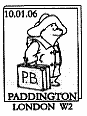 Animal Tales first day postmark depicting Paddington Bear.