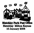 postmark showing Bletchley Park P O, books and palettes