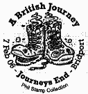 postmark showing worn out walking boots.