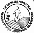 postmark showing logo of The Ramblers Association.