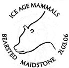 postmark showing cave bear.