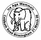 postmark showing woolly mammoth.