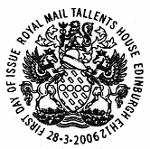 Postmark showing Scottish PO Arms.