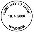 text only postmark First Day of Issue Windsor.