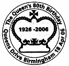 postmark showing a crown.