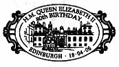 postmark of Holyrood House Edinburgh.