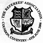 Postmark showing the arms of the Referees' Association
