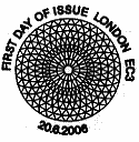 Official London EC3 postmark for Architecture stamps 20 June 2006.
