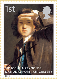 National portrait gallery stamp of Sir Joshua Reynolds.