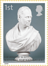 National portrait gallery stamp of Sir Walter Scott.