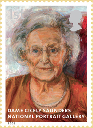 National portrait gallery stamp of Dame Cicely Saunders.
