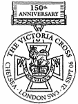 Postmark showing Victoria Cross & ribbon.