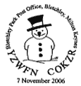 Postmark: Snowman.