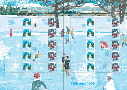 Royal Mail Christmas stamps 2006 - Smilers Sheet.