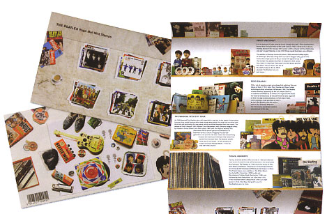 Royal Mail presentation pack for Beatles stamps.