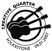 postmark illustrated with 3 guitars .