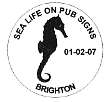 postmark showing seahorse.