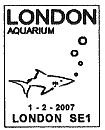 postmark with shark and text as below.