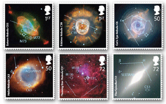 'Sky at Night' set of stamps.
