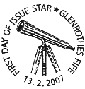 postmark showing telescope.