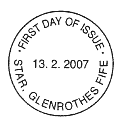 non-pictorial postmark 13 February 2007.