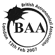 postmark showing British Astronomical Association logo.
