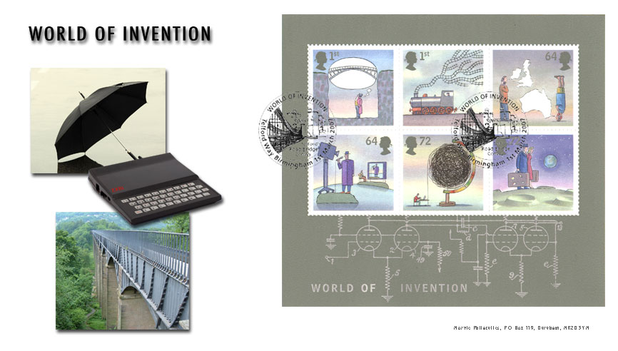 Norvic FDC for World of Invention miniature sheet issued 1.3.07.
