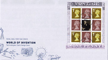 World of Invention Royal Mail first day cover.
