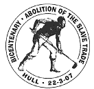 postmark showing a sailing ship, probably the Godspeed.