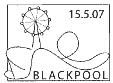 postmark showing graphic of Blackpool pleasure beach.