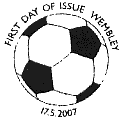 postmark illustrated with football.