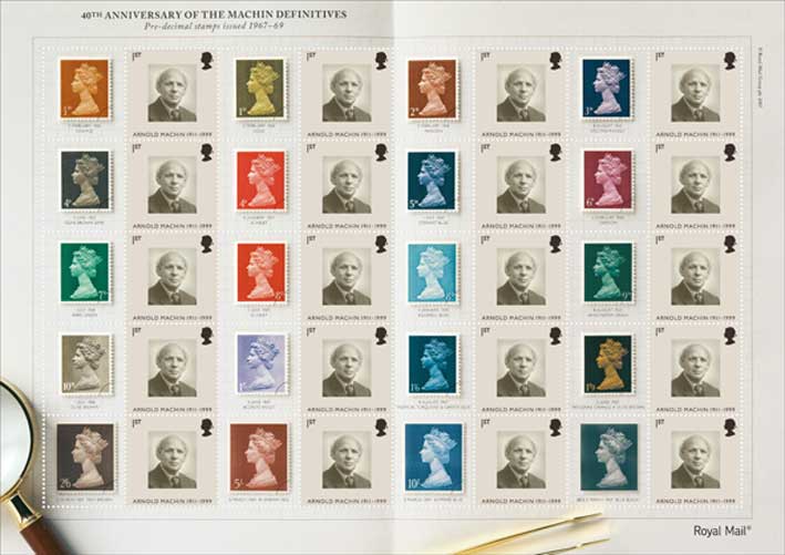 Royal Mail Machin commemorative Smilers Sheet 5 June 2007.