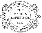 postmark with text as shown for Machin 40th Anniversary stamp issue 5 June 2007.