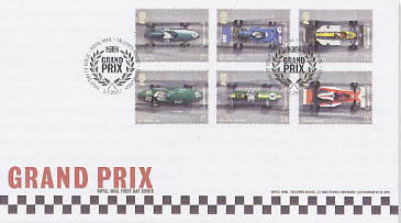 Royal Mail Grand Prix motor racing stamps first day cover 3 July 2006.