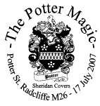 postmark showing Potter coat of arms.