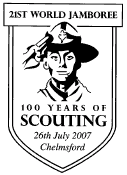 Scout Centenary postmark showing Scout, saulting.