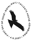 postmark illustrated with bird of prey.