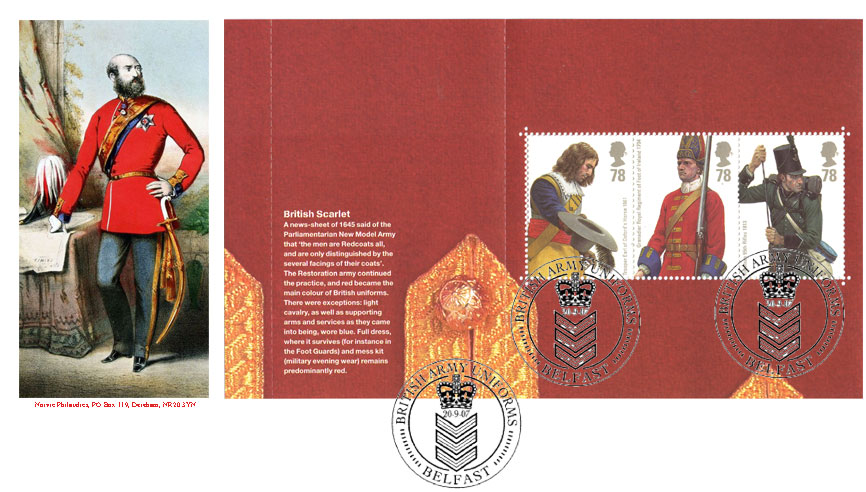 Norvic fdcs for Presitge stamp book pane 1.