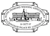 postmark illustrated with Buckingham Palace.