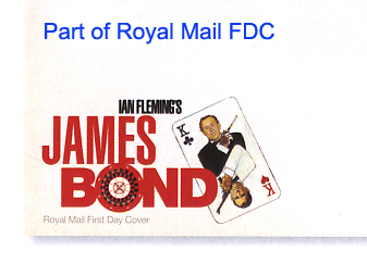 Ian Fleming's James Bond Royal Mail first day cover.