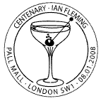postmark showing a martini.