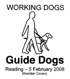 postmark showing Guide dog leading walker.